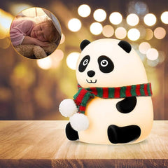 Adorable Squishy Panda Bedside Lamp - Soft Glow Silicone LED with different colors and brightness mode