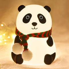 Adorable Squishy Panda Bedside Lamp - Soft Glow Silicone LED with different colors and brightness mode