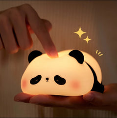 Adorable Squishy Panda Bedside Lamp - Soft Glow Silicone LED with different colors and brightness mode