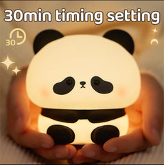 Adorable Squishy Panda Bedside Lamp - Soft Glow Silicone LED with different colors and brightness mode