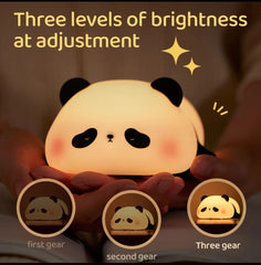 Adorable Squishy Panda Bedside Lamp - Soft Glow Silicone LED with different colors and brightness mode