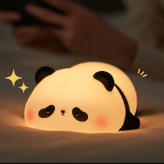 Adorable Squishy Panda Bedside Lamp - Soft Glow Silicone LED with different colors and brightness mode