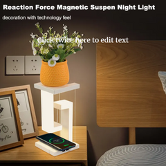 LED Floating Ambient Night Light - With Wireless charging Desk - Anti gravity Lamp