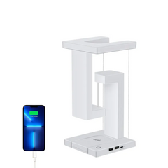 LED Floating Ambient Night Light - With Wireless charging Desk - Anti gravity Lamp